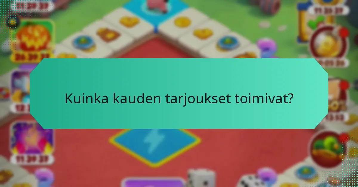 Kuinka kauden tarjoukset toimivat?