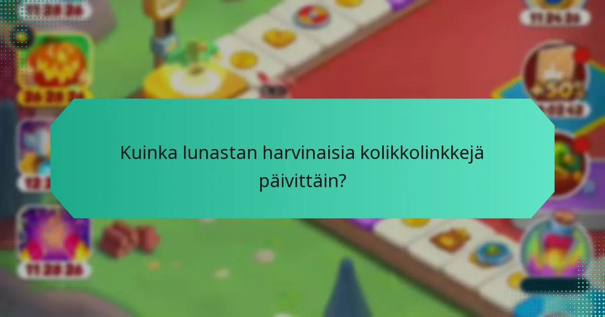 Mitkä ainutlaatuiset palkinnot voin ansaita harvinaisista kolikkolinkeistä?