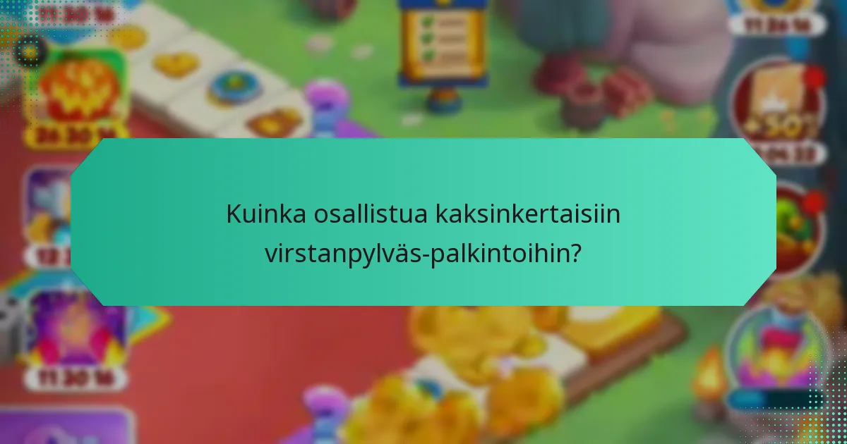 Mitkä erityiset tapahtumat liittyvät kaksinkertaisiin virstanpylväs-palkintoihin?