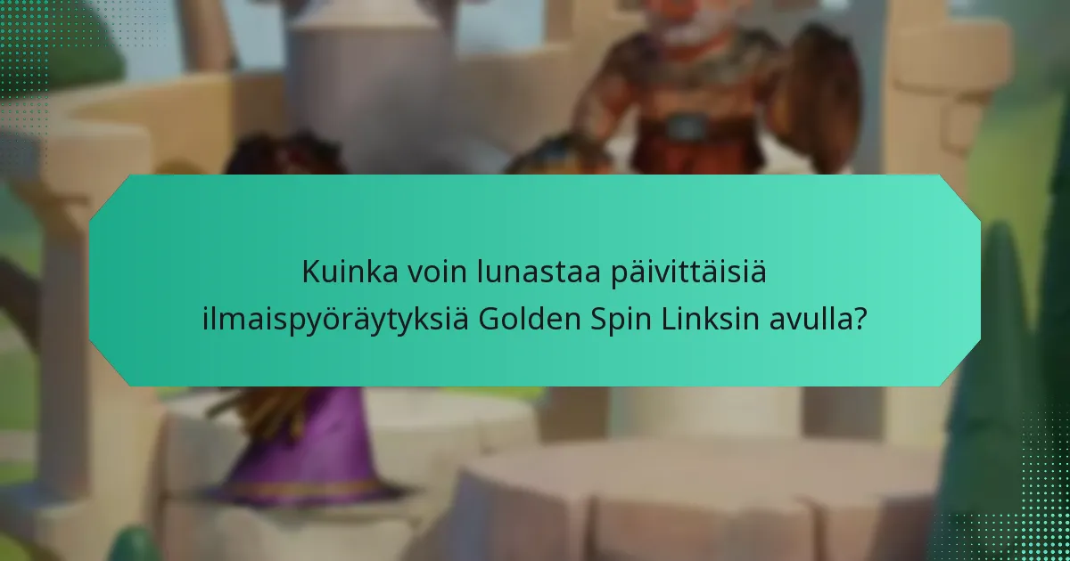 Mitkä eksklusiiviset palkinnot voin ansaita Golden Spin Linksin avulla?