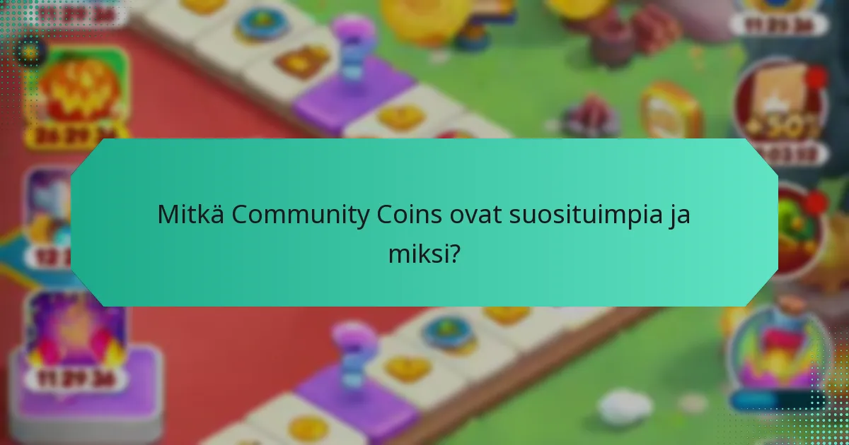 Mitkä Community Coins ovat suosituimpia ja miksi?